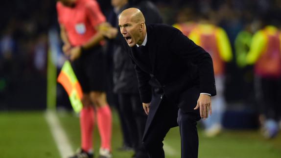 Zidane, ante el Celta. 