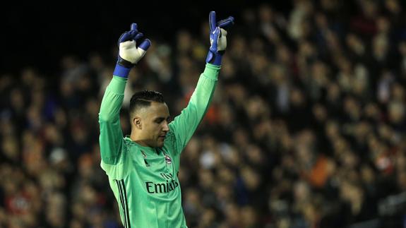 Keylor, en un partido. 