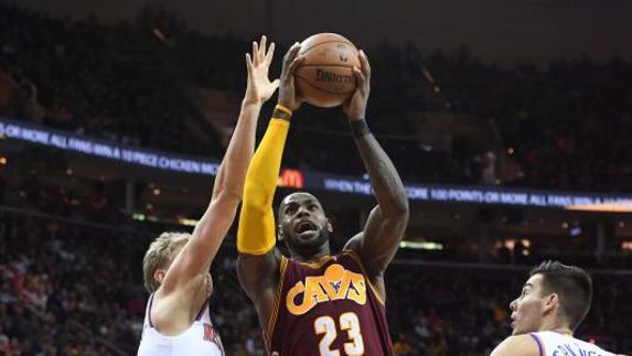 LeBron James, contra los Knicks.