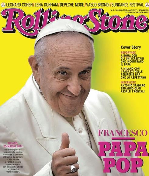 Portada de la 'Rolling Stone' en Italia, con el papa Francisco como protagonista.