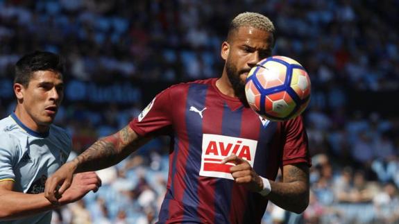 Bebe, en el partido ante el Celta. 