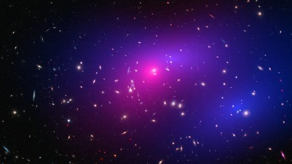 Simulación de una galaxia.