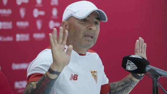 Jorge Sampaoli, técnico del Sevilla. 