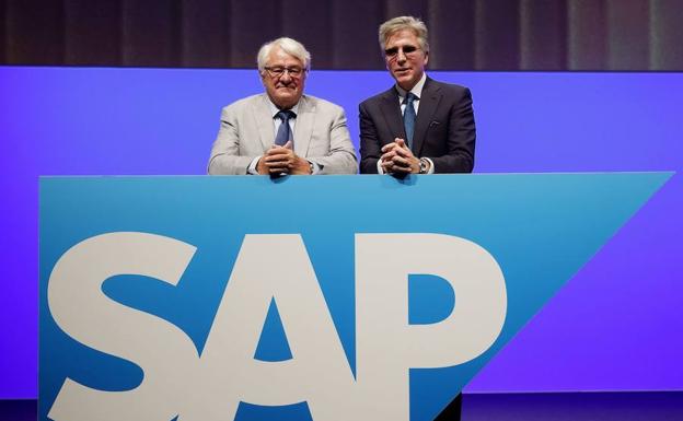 Bill McDermott y Hasso Plattne, directivos de SAP.