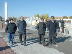 Ulecia, en la rotonda de Chile. /ALFREDO IGLESIAS