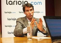 Gonzalo Capellán, durante el videochat en larioja.com /DÍAZ URIEL