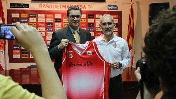 Pere Romero, en su presentación como nuevo entrenador del Manresa. 