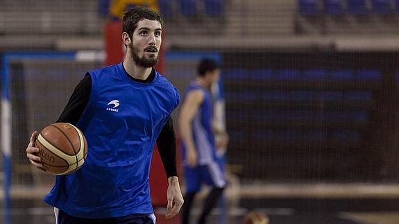 Arévalo, durante una sesión de entrenamiento. 