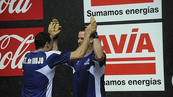 Los navarros celebran la victoria./ 