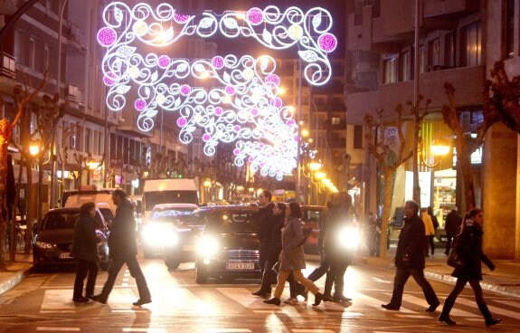 Una de las calles de la capital, en la última Navidad. 