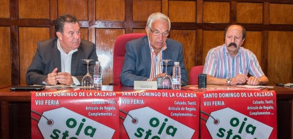 Javier Ureña, Javier Azpeitia y José María Fernández, en la presentación ayer de la feria. 