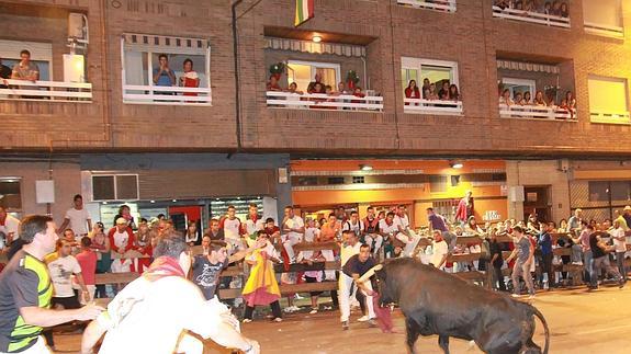 Celebración del toro embolado y ensogado de Arnedo. 