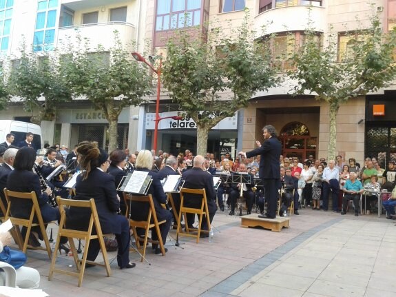 La Banda de Música tocó el domingo en Miranda de Ebro. 