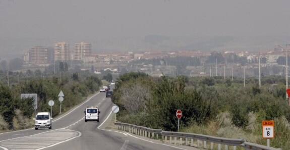 Vista panorámica de Logroño, en donde se rebasaron los límites de ozono troposférico y la concentración de partículas en suspensión en el 2013. 