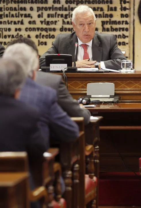García-Margallo comparece ayer en el Senado. 