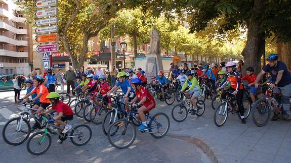 La bicicleta tomó Nájera