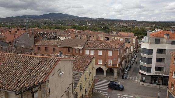 Vistas del municipio de Albelda desde de la plaza mirador.