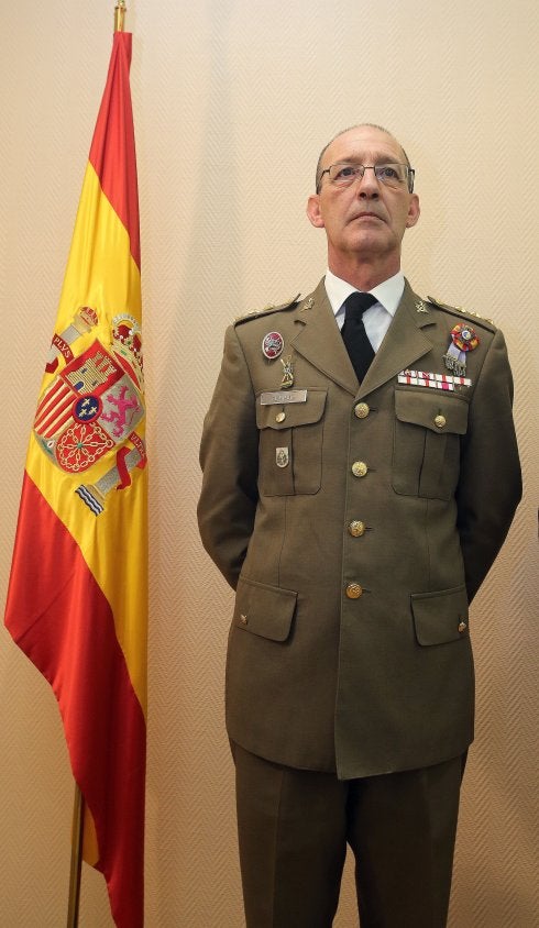 El coronel Pejenaute, en la sede logroñesa de la Delegación de Defensa en La Rioja. 