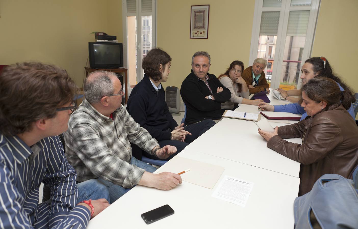 Miembros de la coalición, en su reunión de ayer