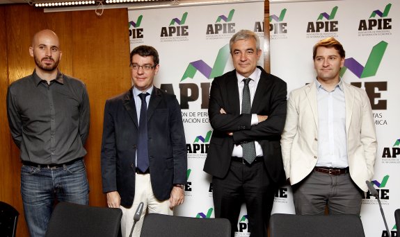 Nacho Álvarez (Podemos), Álvaro Nadal (PP), Luis Garicano (Ciudadanos) y Manuel de la Rocha (PSOE).