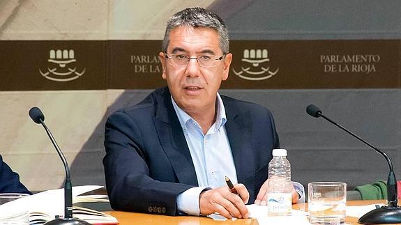 Comparecencia de Antonino Burgos en el Parlamento de La Rioja. 