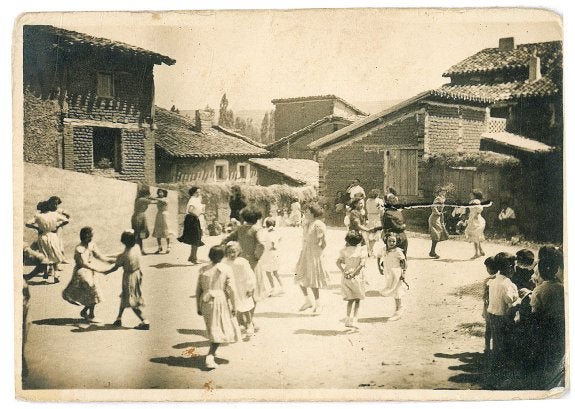 Baile en 1949 en el frontón de Bezares