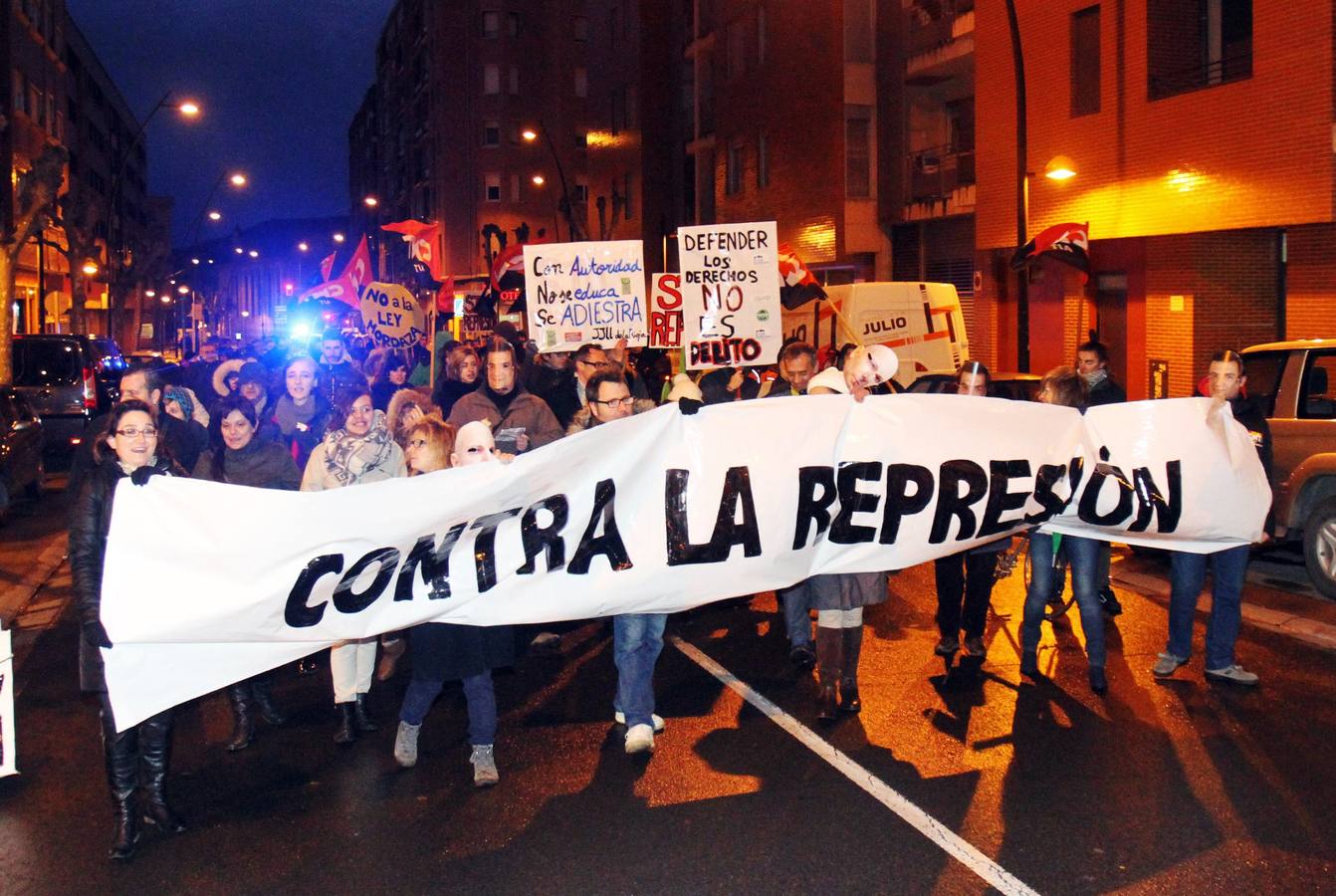 Manifestación en Logroño contra la represión. 