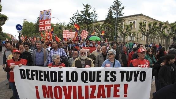 Movilización en torno al Primero de Mayo en una cita anterior. 