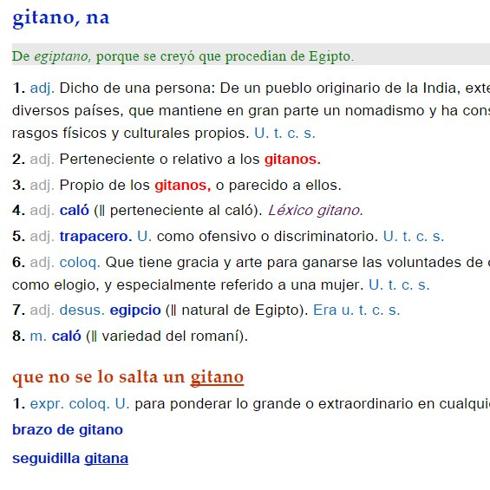 Podemos pide instar a la RAE a cambiar el significado de la palabra 'gitano'