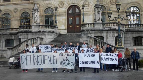 Protesta contra la delincuencia en Bilbao