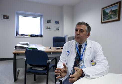 Oteo, en las instalaciones del hospital San Pedro. 