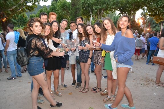 Muchos jóvenes en la Feria del Vino. :: p. j. p.