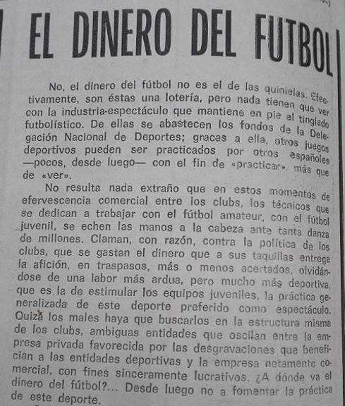 El fútbol y el dinero