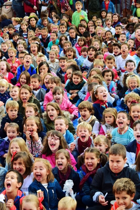 El grito unánime de los niños en el parque de La Cometa. 