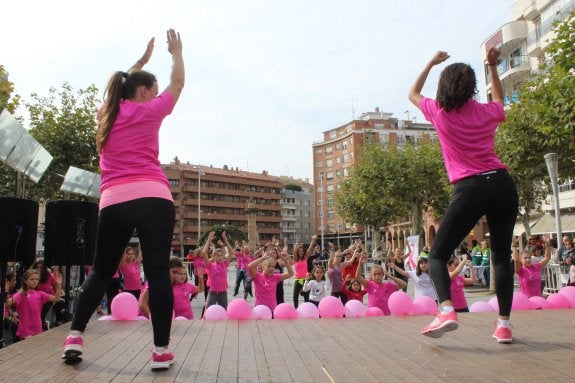 El maratón de zumba recaudó fondos para la investigación de la Asociación Española Contra el Cáncer. :: m.f.