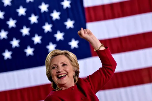 La candidata demócrata a la Casa Blanca, Hillary Clinton, en un acto de campaña. 