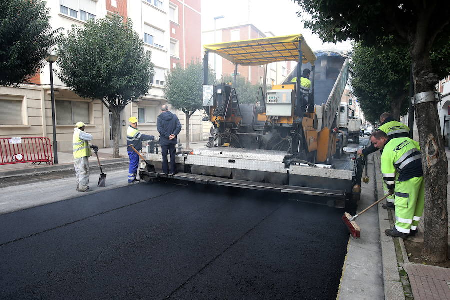 Obras de asfaltado en la ciudad. 