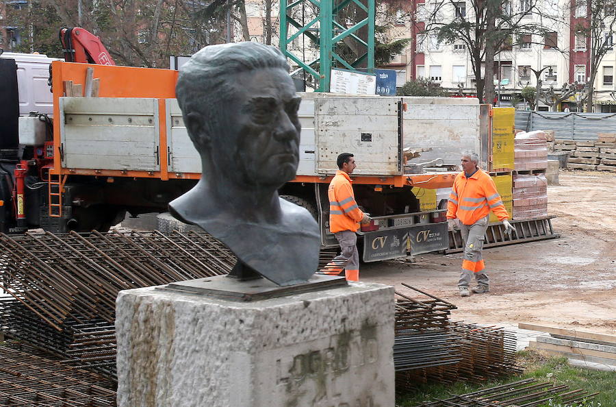 Obras en el entorno del Parque Gallarza de Logroño. 