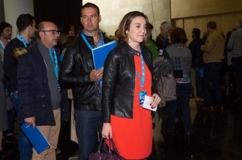 Cuca Gamarra, poco después de conocerse el resultado.  