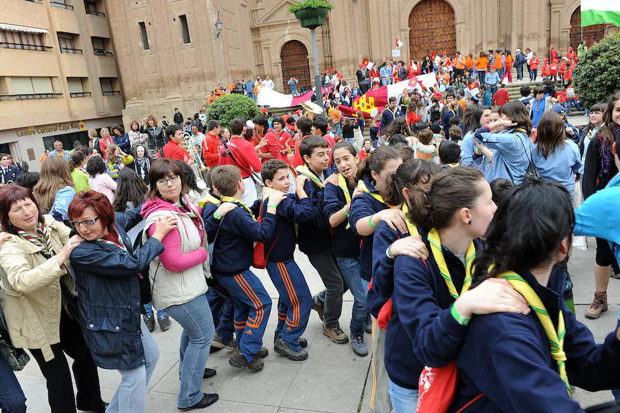 Imagen de los scouts en una celebración anterior en Alfaro. 