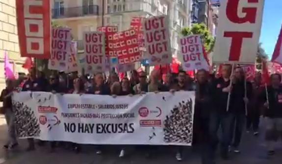 Mensaje contra la precariedad laboral  en el Primero de Mayo