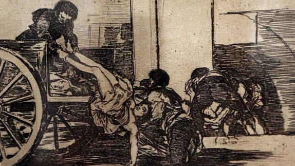 Una de las obras de Goya en las que relata gráficamente la Guerra de la Independencia. 