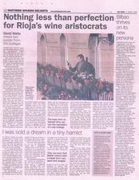 La Rioja protagonizó el pasado fin de semana un reportaje en el periódico británico 'The Times'