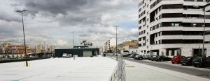 Aspecto que presentaba ayer el edificio que, en breve, recibirá a los primeros viajeros del tren en la ciudad de Logroño. ::                             JUSTO RODRÍGUEZ
