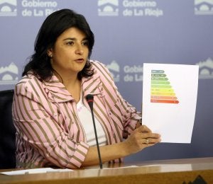 Arruga, en una reciente rueda de prensa en la sede del Gobierno de La Rioja. ::                             DIAZ URIEL