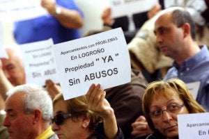 Protestas reclamando el paso a propiedad ya durante la pasada legislatura. ::                         ENRIQUE DEL RÍO