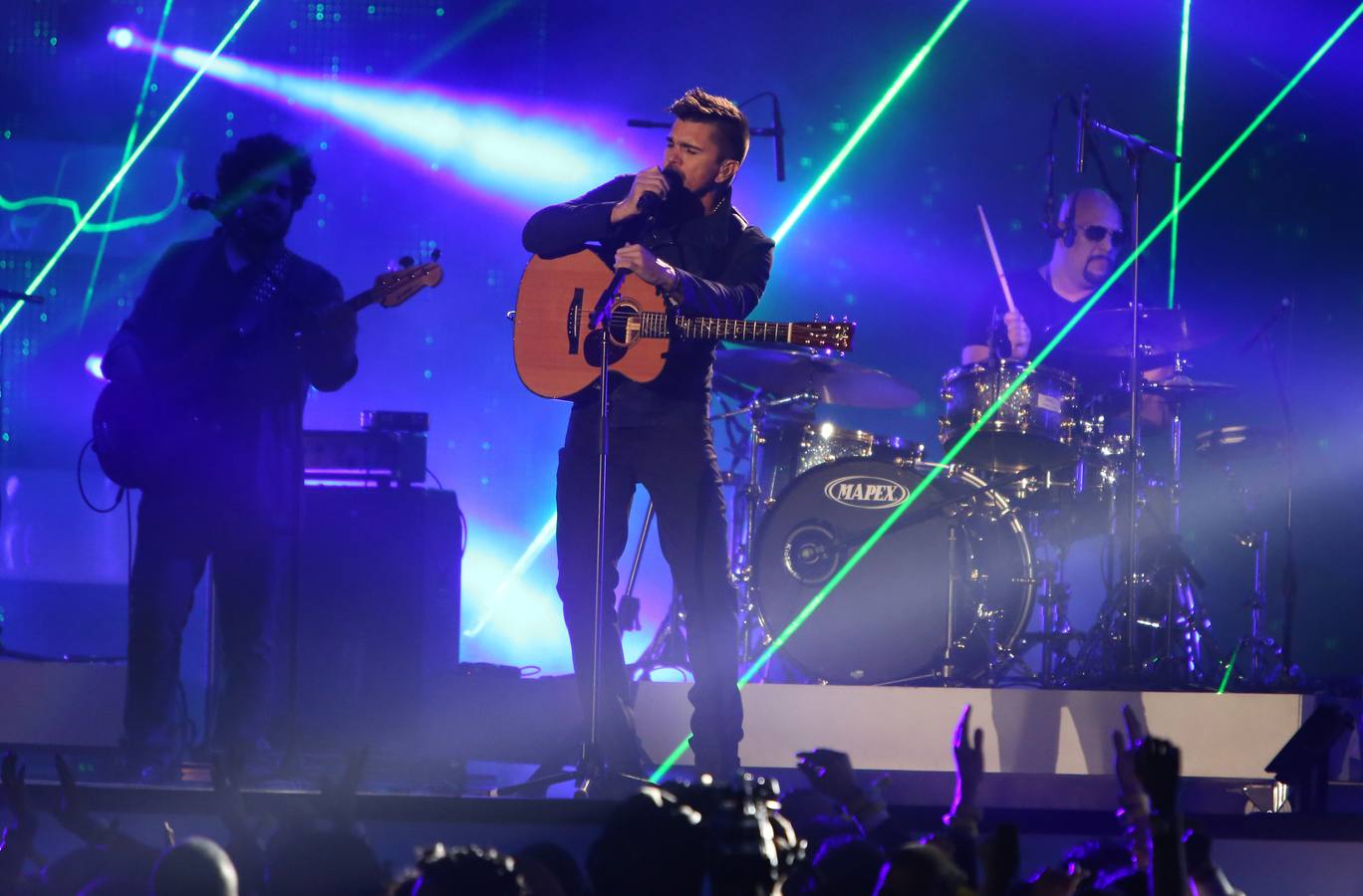 Juanes fue una de las actuaciones. Los ritmos de Juanes no faltaron en los Billbaord de la Música Latina.