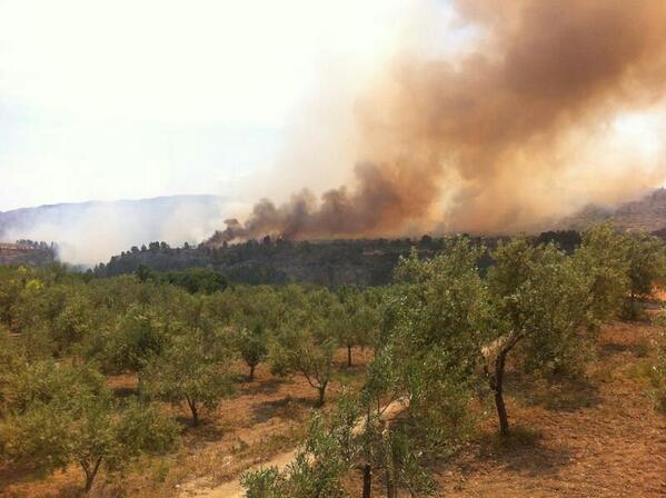 Incendio en Chelva