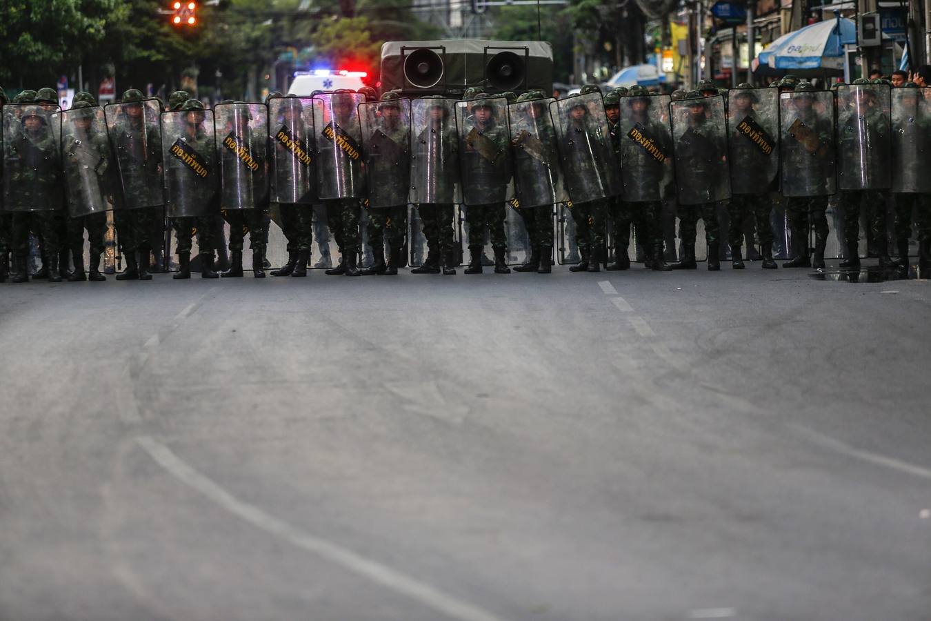 Protestas contra la intervención militar en Bangkok