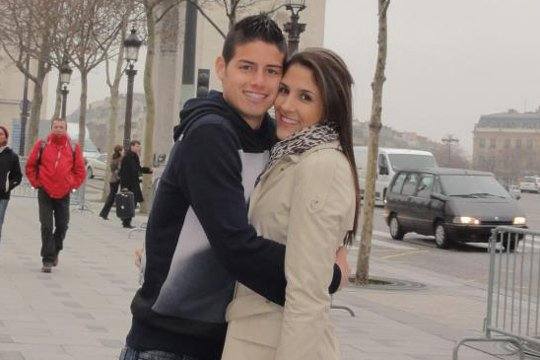 James Rodríguez y su esposa Daniela Ospina.